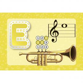 Colorful Fingering Diagram for the Trumpet: Trumpet Fingering Chart (Brass Fingering Charts)