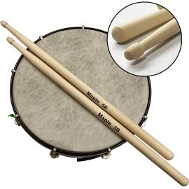 5B Maple Wood Drumsticks with Wooden Tips 10-Pair Set