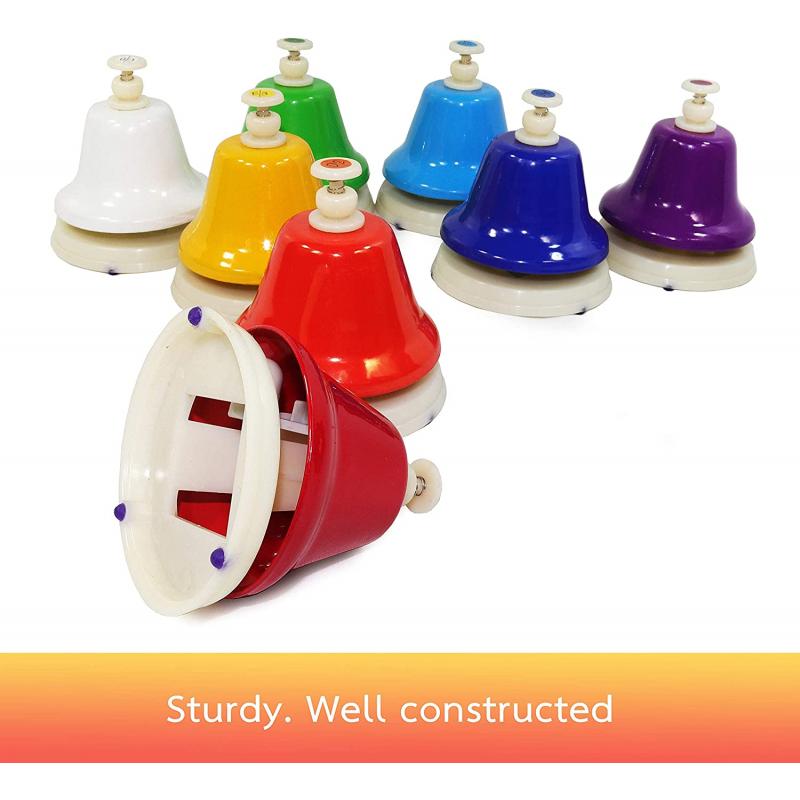 Best Color Diatonic Desk Bells 8 Note Musical Bell Set Simple Kids Songs Sheet Music