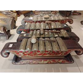 15 White Keys Glockenspiel in the Blue Wooden Case