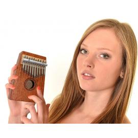 Wooden Kalimba 10 Notes 12-sheet music cards