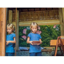 Wooden Kalimba 10 Notes 12-sheet music cards