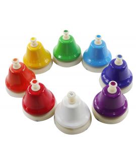 8-note Color Desk Bell Set with Sheet Music Cards 8-note Color Desk Bell Set with Sheet Music Cards