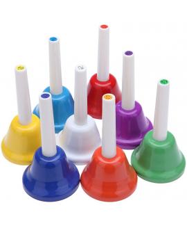 Mini Hand Bell Set 8 Notes with 23 Letter-Coded Songs for Kids  Mini Hand Bell Set 8 Notes with 23 Letter-Coded Songs for Kids