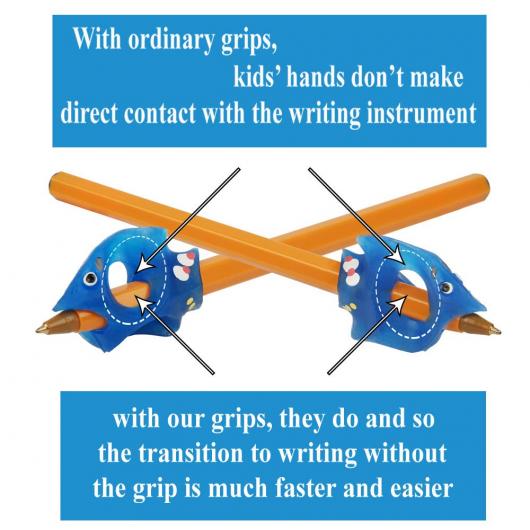 Pencil Grip Writing Aid for Children with Large Hands Blue