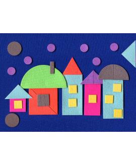 Geometric Flannel Board The Evening Town  Geometric Flannel Board The Evening Town