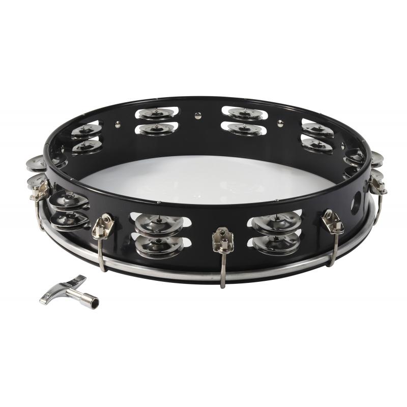 Buy Tambourine for Adults, Church, Elegant Black 12 inch Plastic Drum Head inTemenos