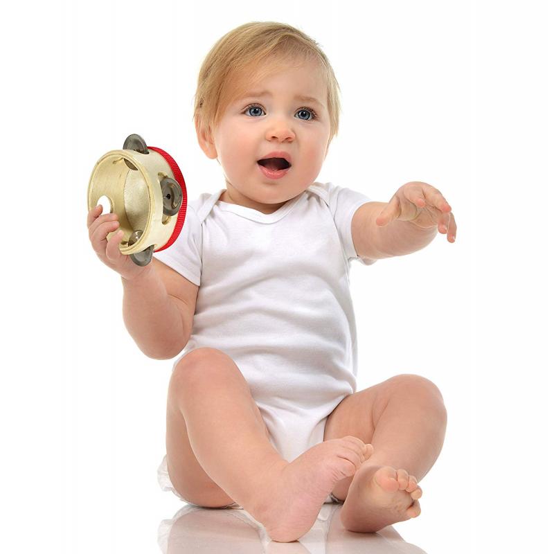 Buy Tambourine for Kids 4 inch - Baby Handheld Small Tamburine | inTemenos