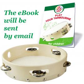 Tambourine 8 inch Skin Head Drum with Metal Jingles