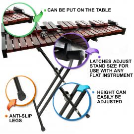 37 Key Chromatic Xylophone on Metal Stand, Carrying bag