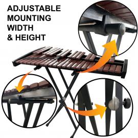 37 Key Chromatic Xylophone on Metal Stand, Carrying bag