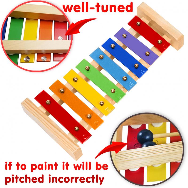 Buy Rainbow Xylophone for Kids 8 Notes Glockenspiel inTemenos
