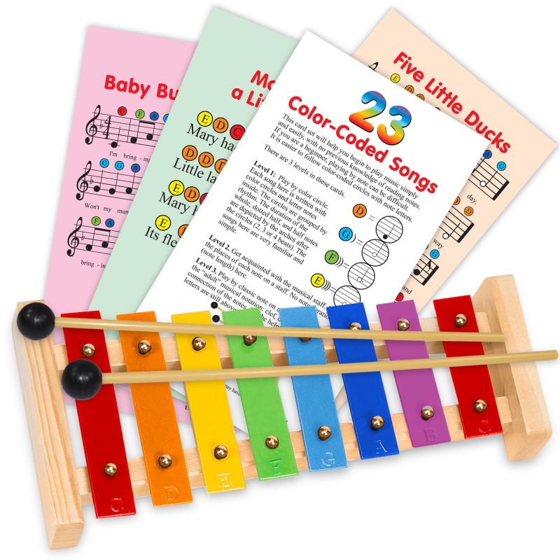 Buy Rainbow Xylophone for Kids 8 Notes Glockenspiel inTemenos