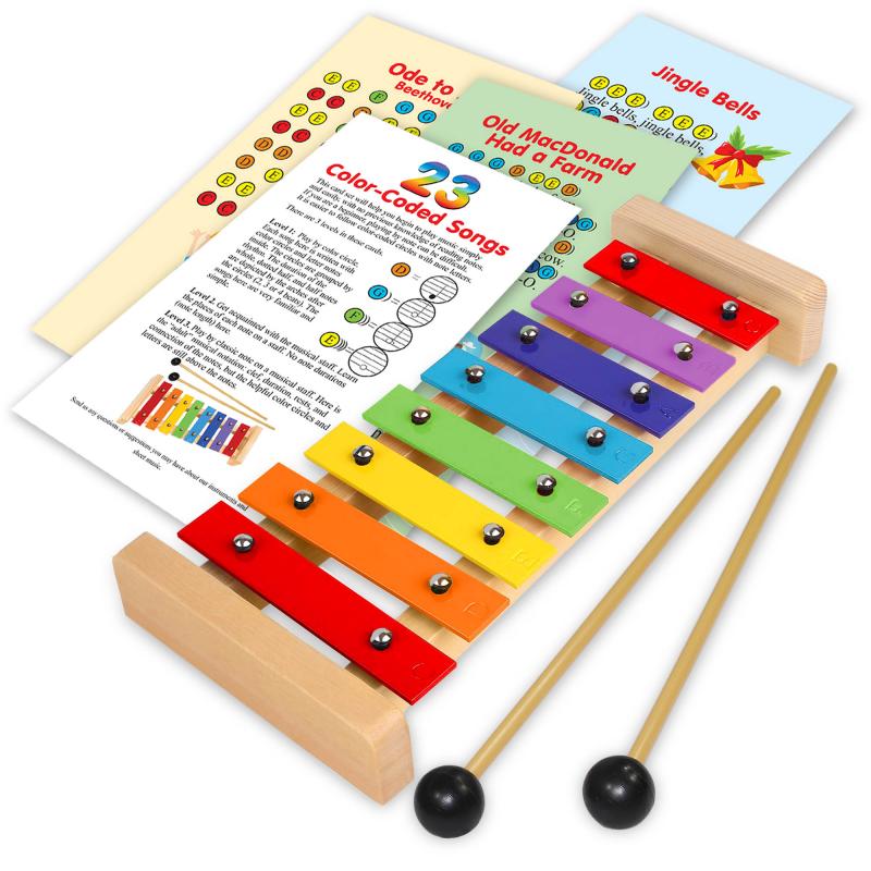 Buy Rainbow Xylophone for Kids 8 Notes Glockenspiel inTemenos