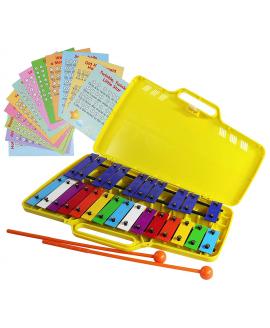 Glockenspiel 25 Note Chromatic Xylophone in a Yellow Plastic Case Glockenspiel 25 Note Chromatic Xylophone in a Yellow Plastic Case