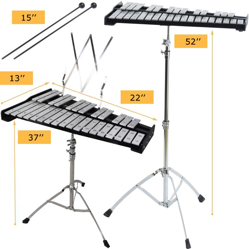 Buy 30 note Professional Glockenspiel Metal Bell Kit Xylophone with