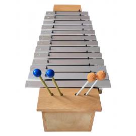 Orff ALTO Glockenspiel with Resonator - 16 Aluminum Keys - 2 Pairs of Mallets