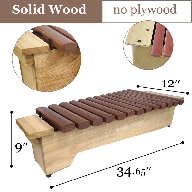 Buy Orff Soprano Xylophone with Resonator, 13 + 3 fiberglass keys, 2