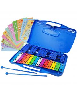 25 Note Chromatic Xylophone, Blue Plastic Case, 2 Mallets 25 Note Chromatic Xylophone, Blue Plastic Case, 2 Mallets