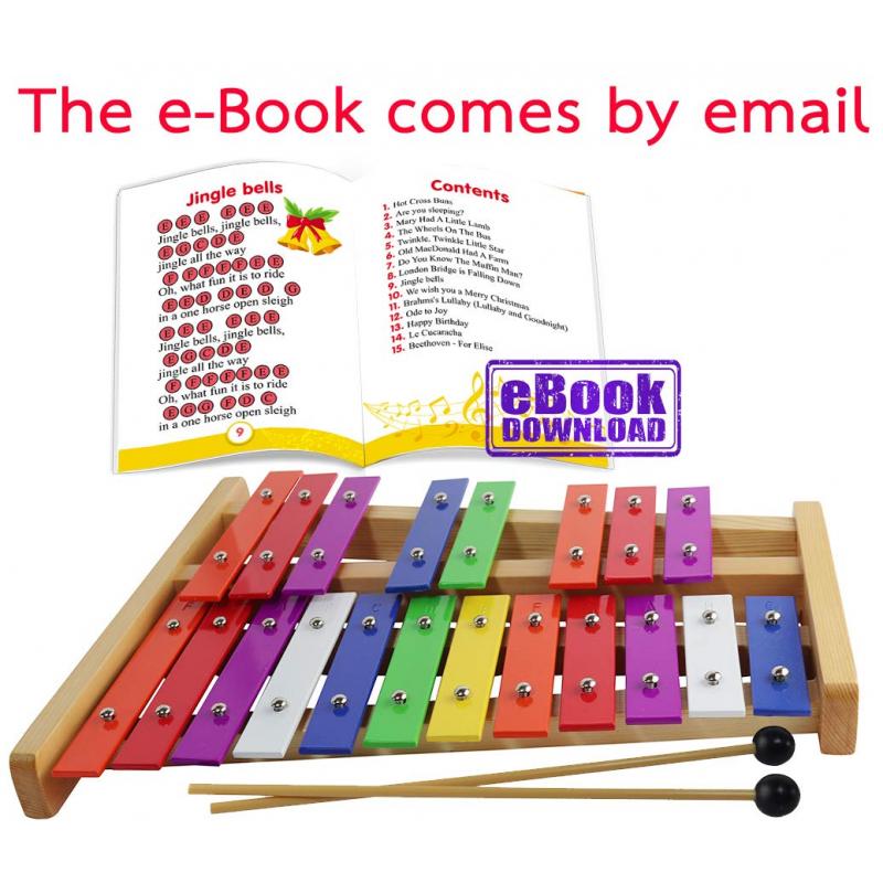 Buy Xylophone 20 Notes Chromatic FC Tuned Glockenspiel with Colorful