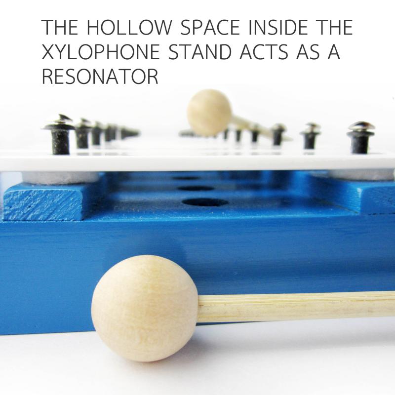 Buy White Kids Xylophone 13 notes Glockenspiel with Resonator inTemenos