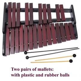 25 Chromatic Wooden Keys Xylophone